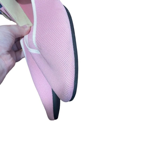 VIVAIA Pink Sustainable Eco Friendly V Shaped Pointed Toe Vienna Flats - Picture 8 of 10